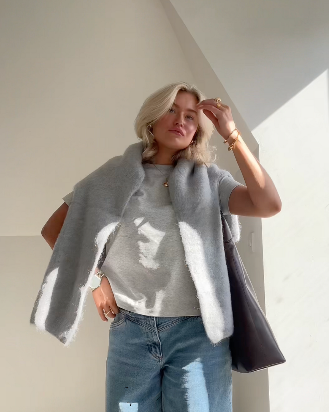 Anastasie - Pull et mélange mohair à col roulé autour