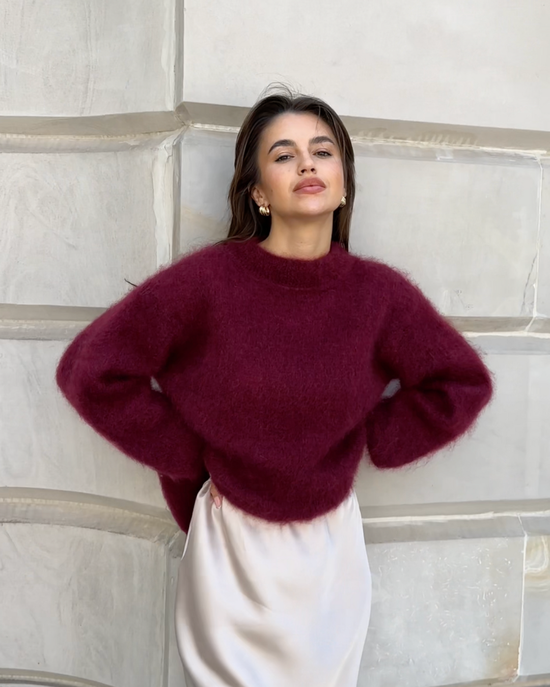 Anastasie - Pull et mélange mohair à col roulé autour
