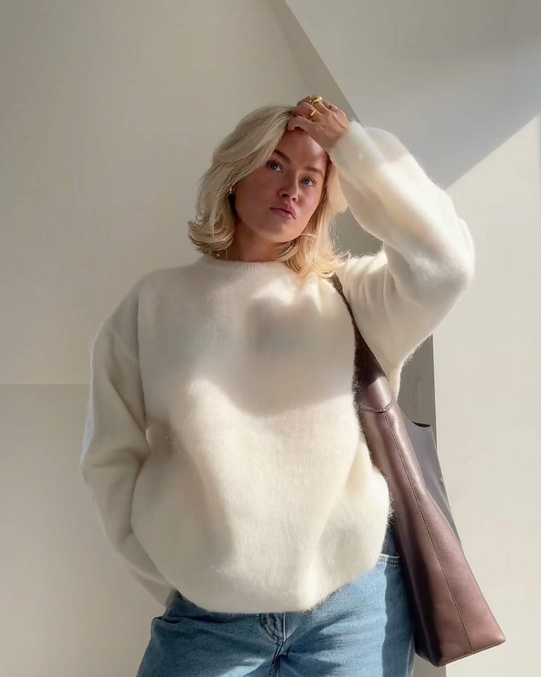 Anastasie - Pull et mélange mohair à col roulé autour