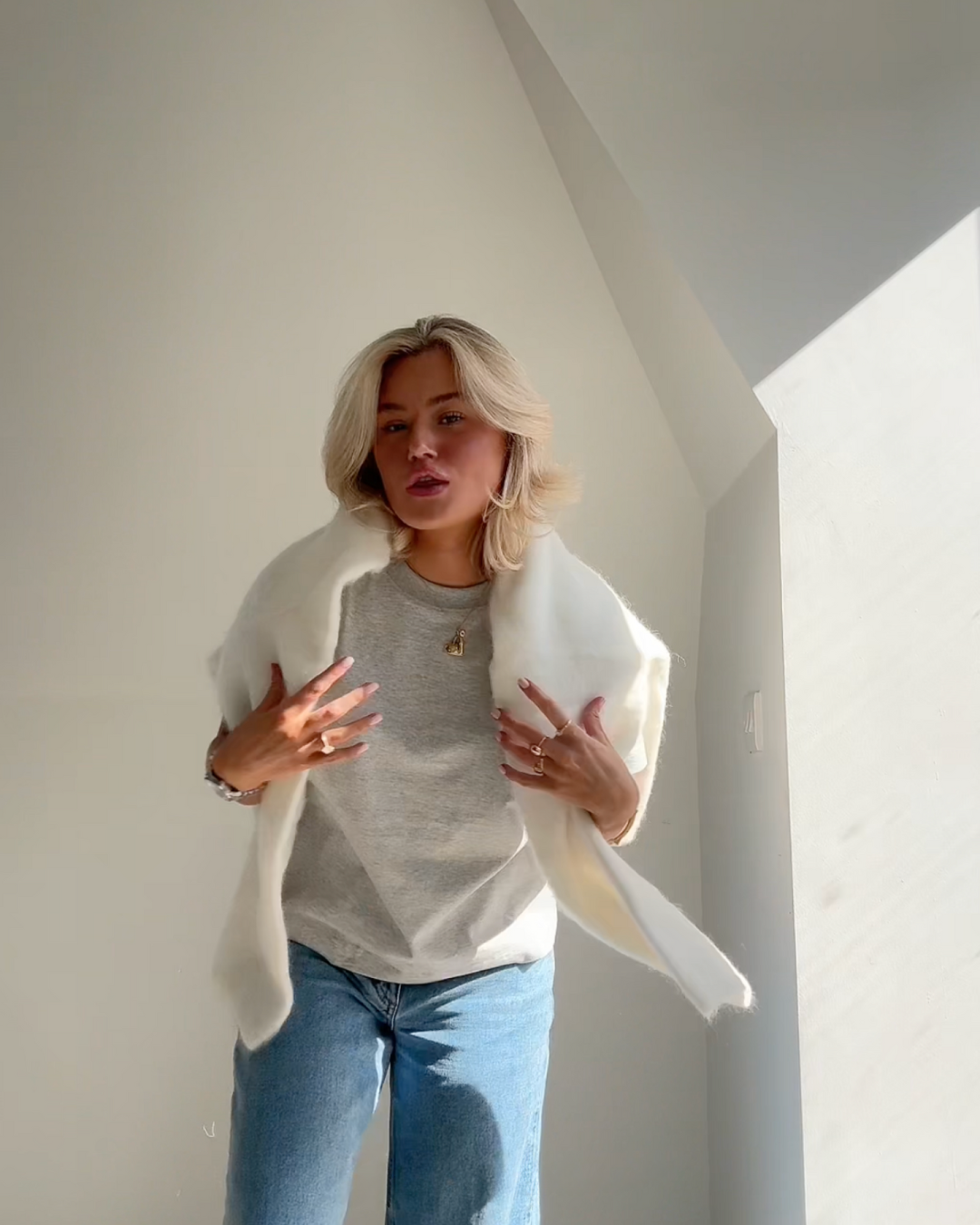 Anastasie - Pull et mélange mohair à col roulé autour