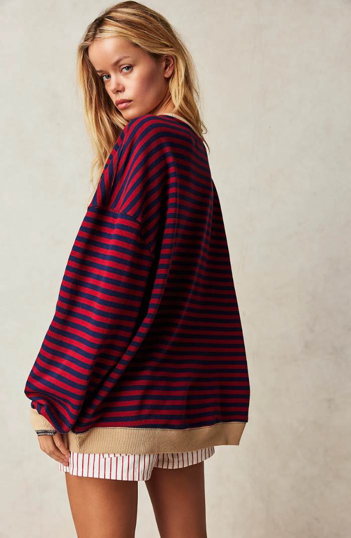 Véronique - Le pull rayé confortable
