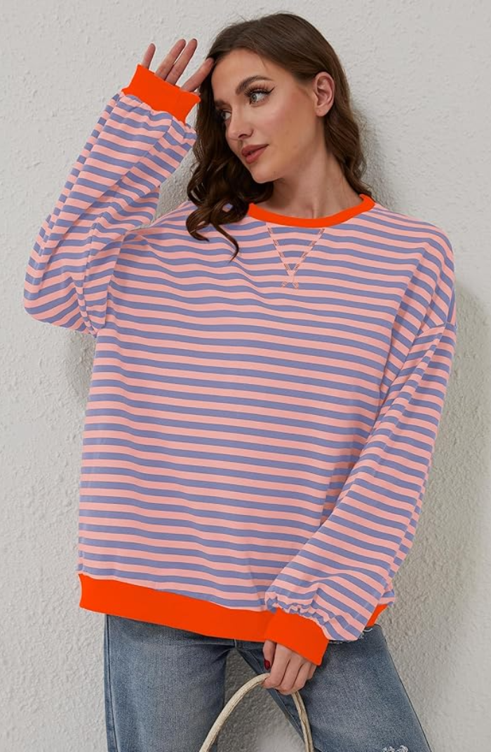 Véronique - Le pull rayé confortable