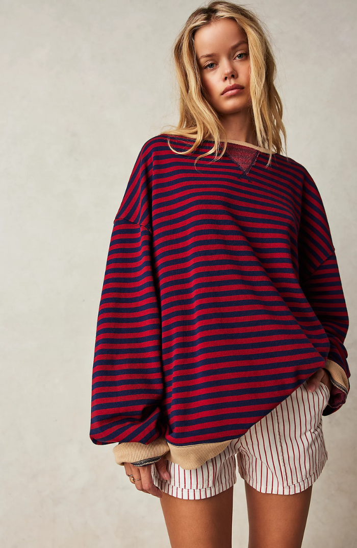 Véronique - Le pull rayé confortable