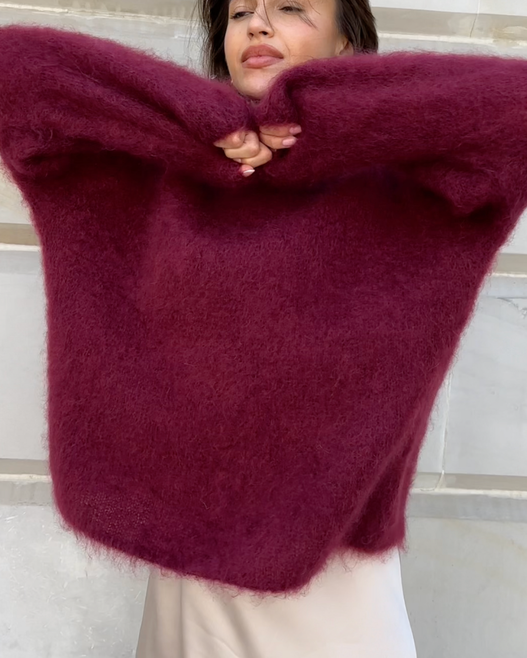 Anastasie - Pull et mélange mohair à col roulé autour