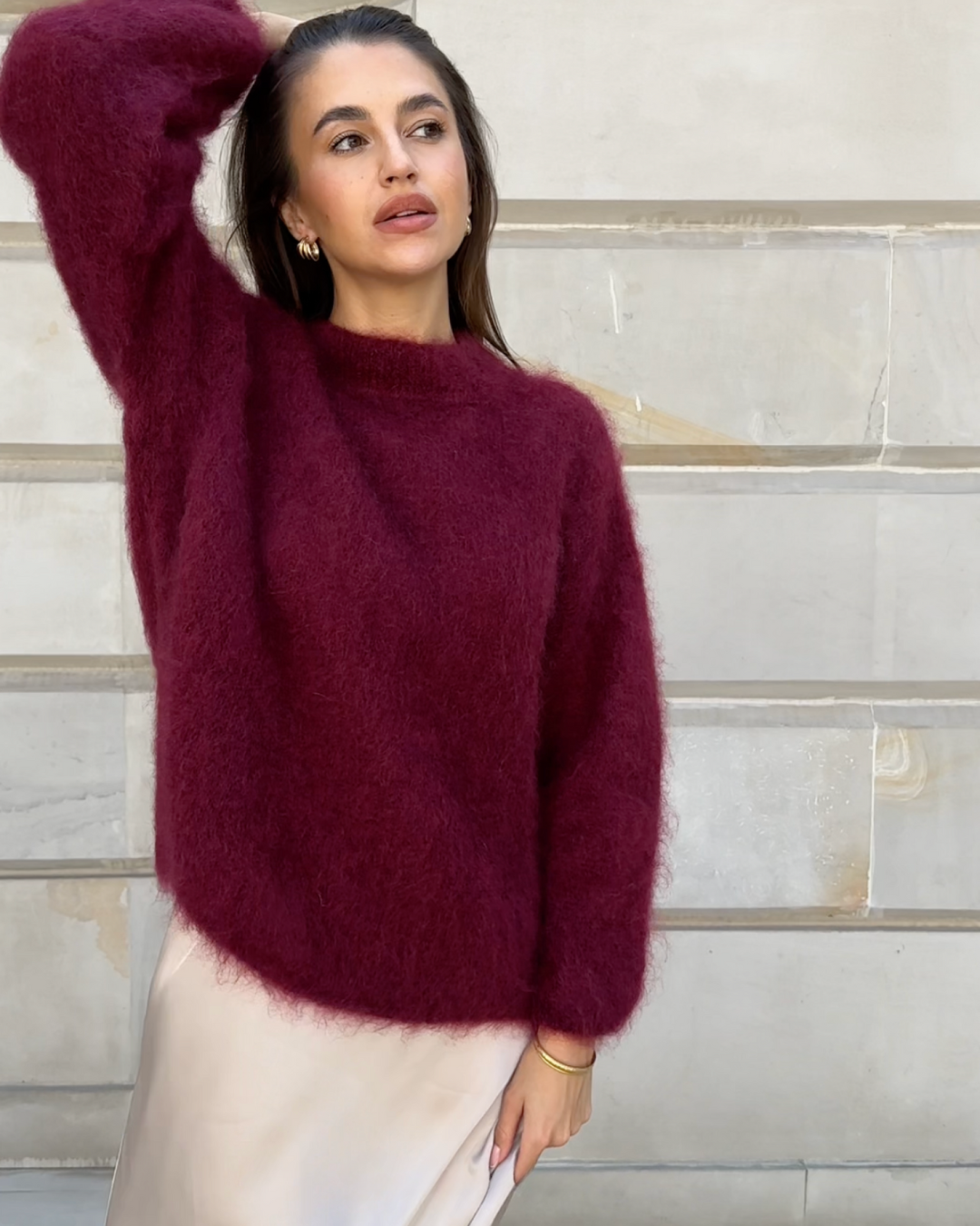 Anastasie - Pull et mélange mohair à col roulé autour