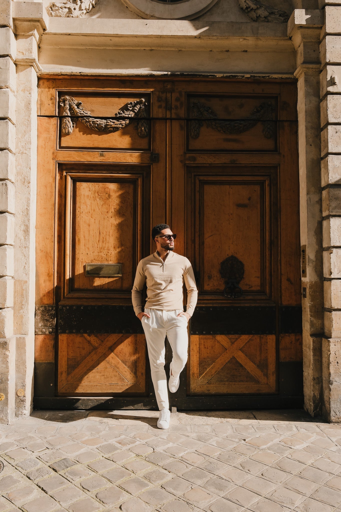 Porter demi-zip - Beige
