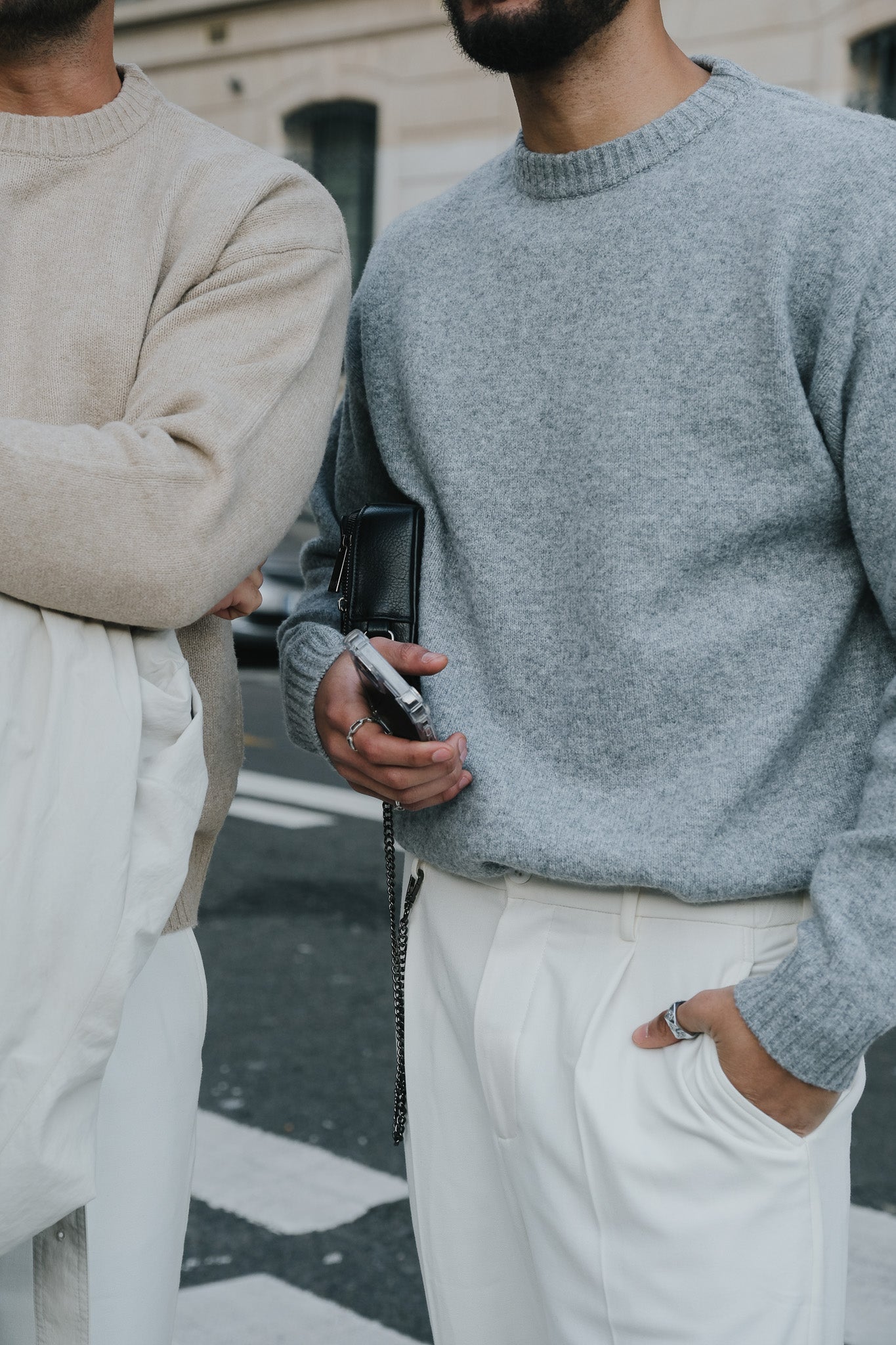 Pull Brixton - Gris mêlé