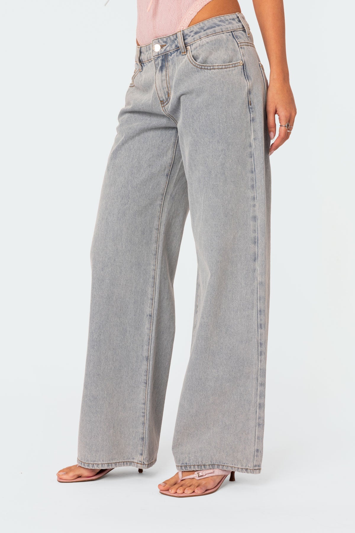 Emma Bow Tie Jeans - Jean oversize avec nœuds papillon