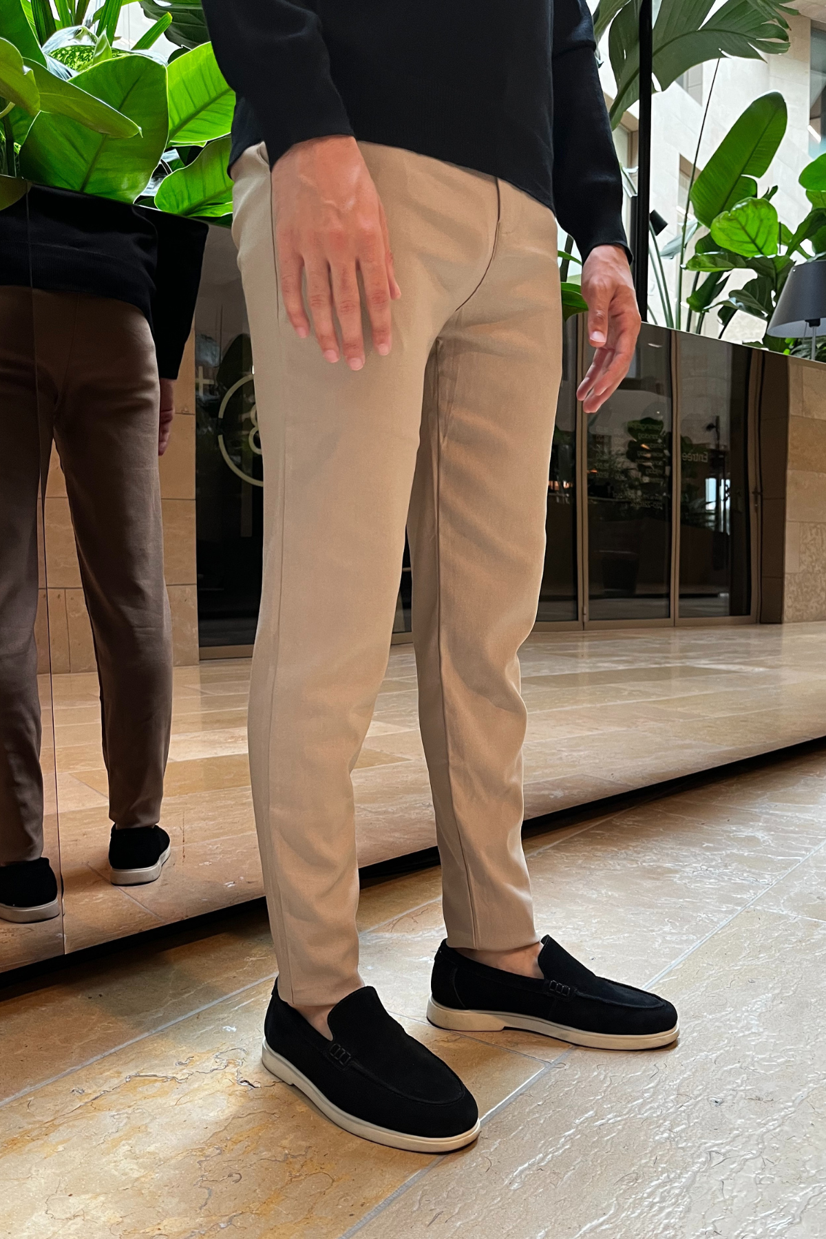 Pantalon extensible Viva - Beige