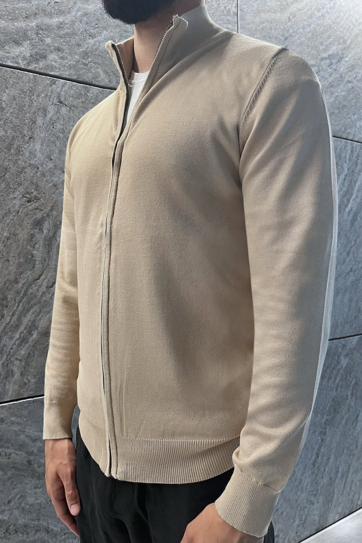 Pull Faro entièrement zippé - Beige