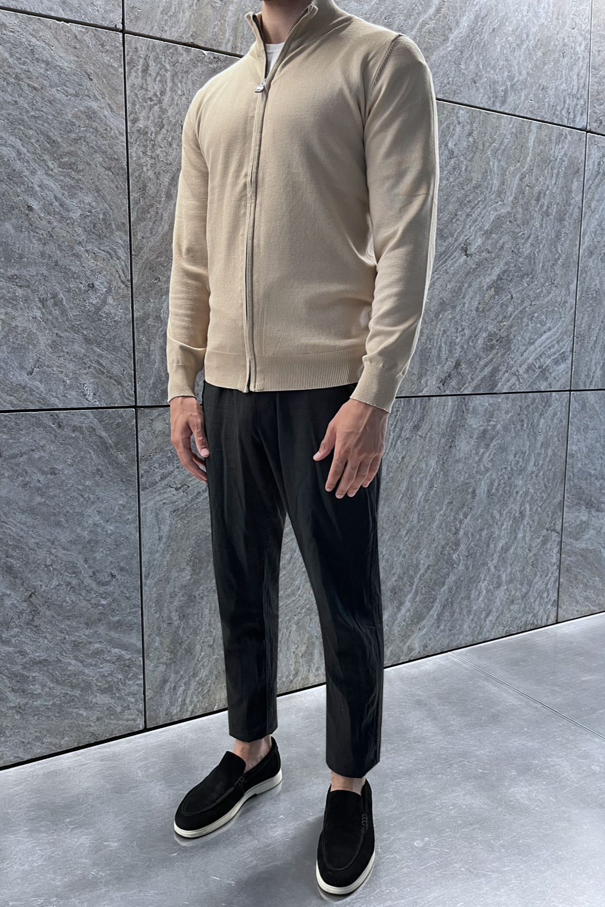 Pull Faro entièrement zippé - Beige