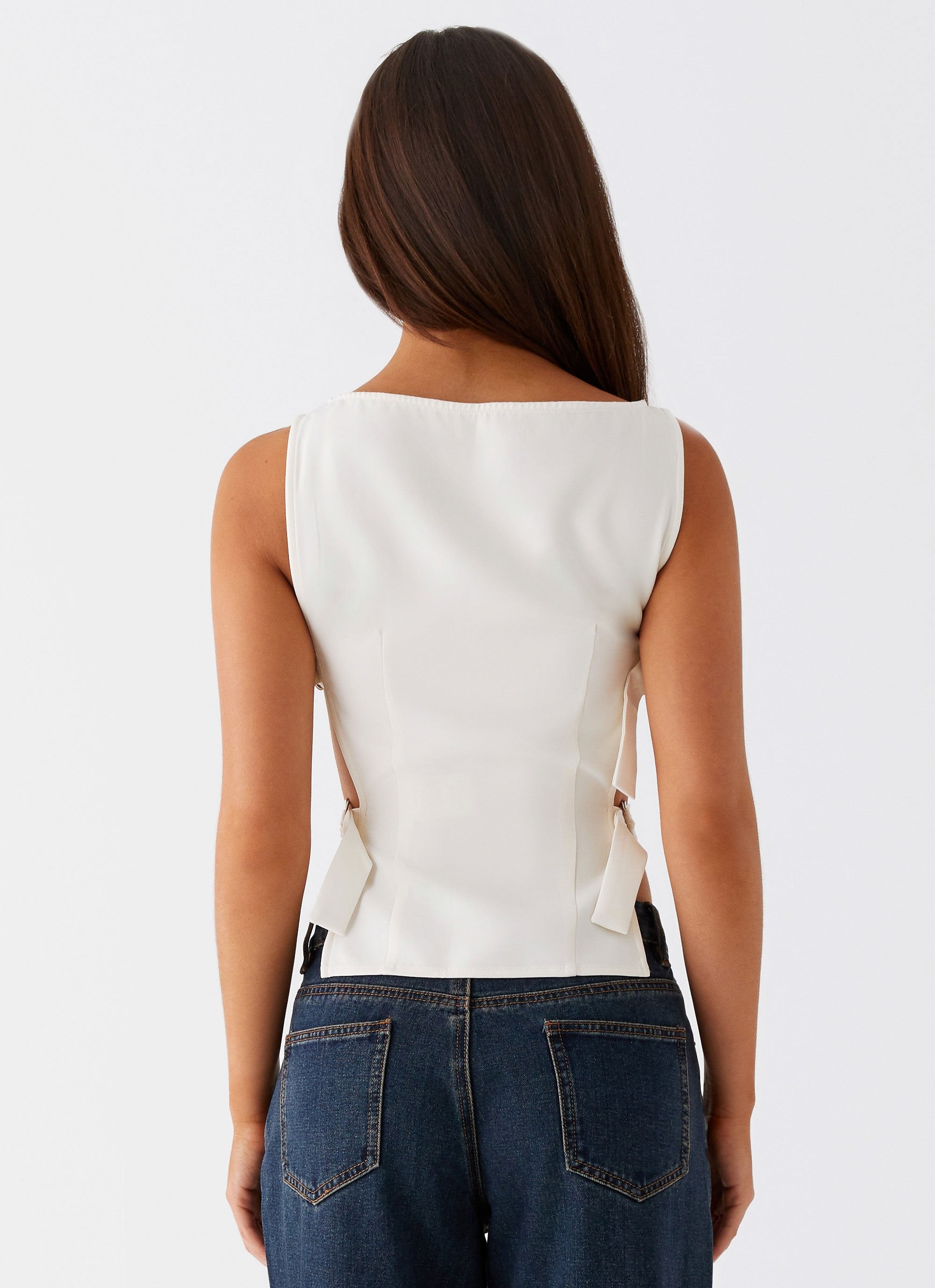 Haut à boucle Cherish You - Blanc