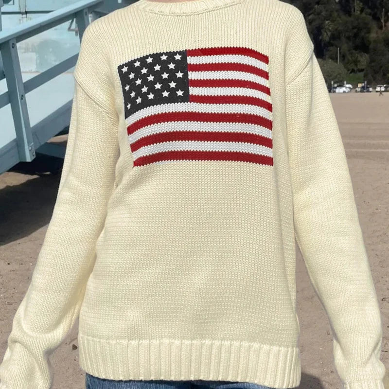 Sofie | Pull drapeau américain