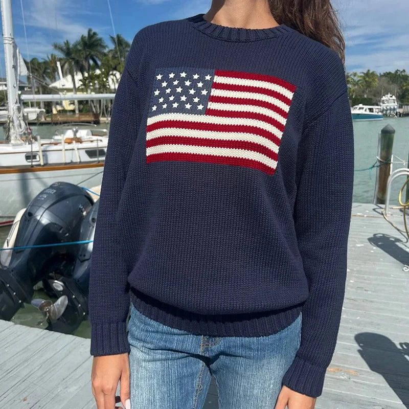 Sofie | Pull drapeau américain
