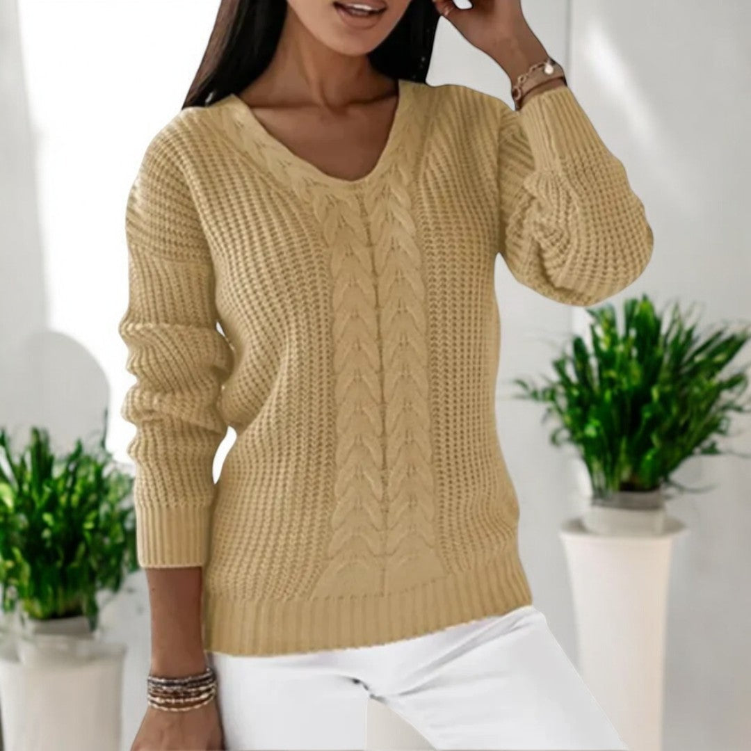 Lilas - Pull tricoté classique