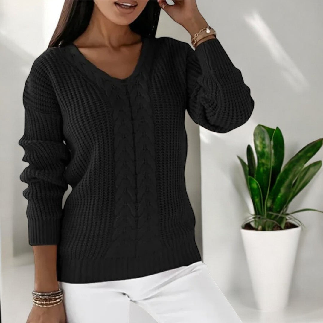 Lilas - Pull tricoté classique