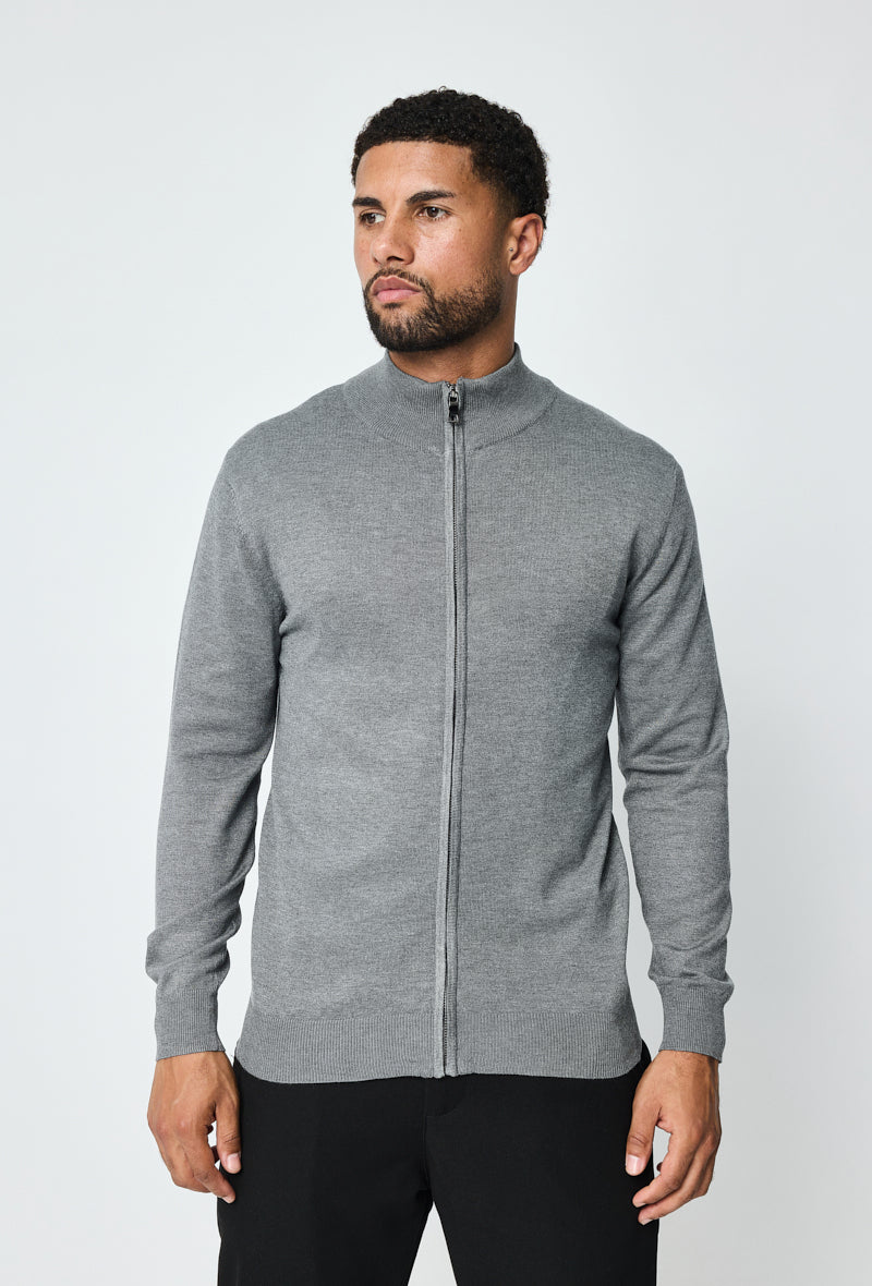 Pull zippé Faro - Gris