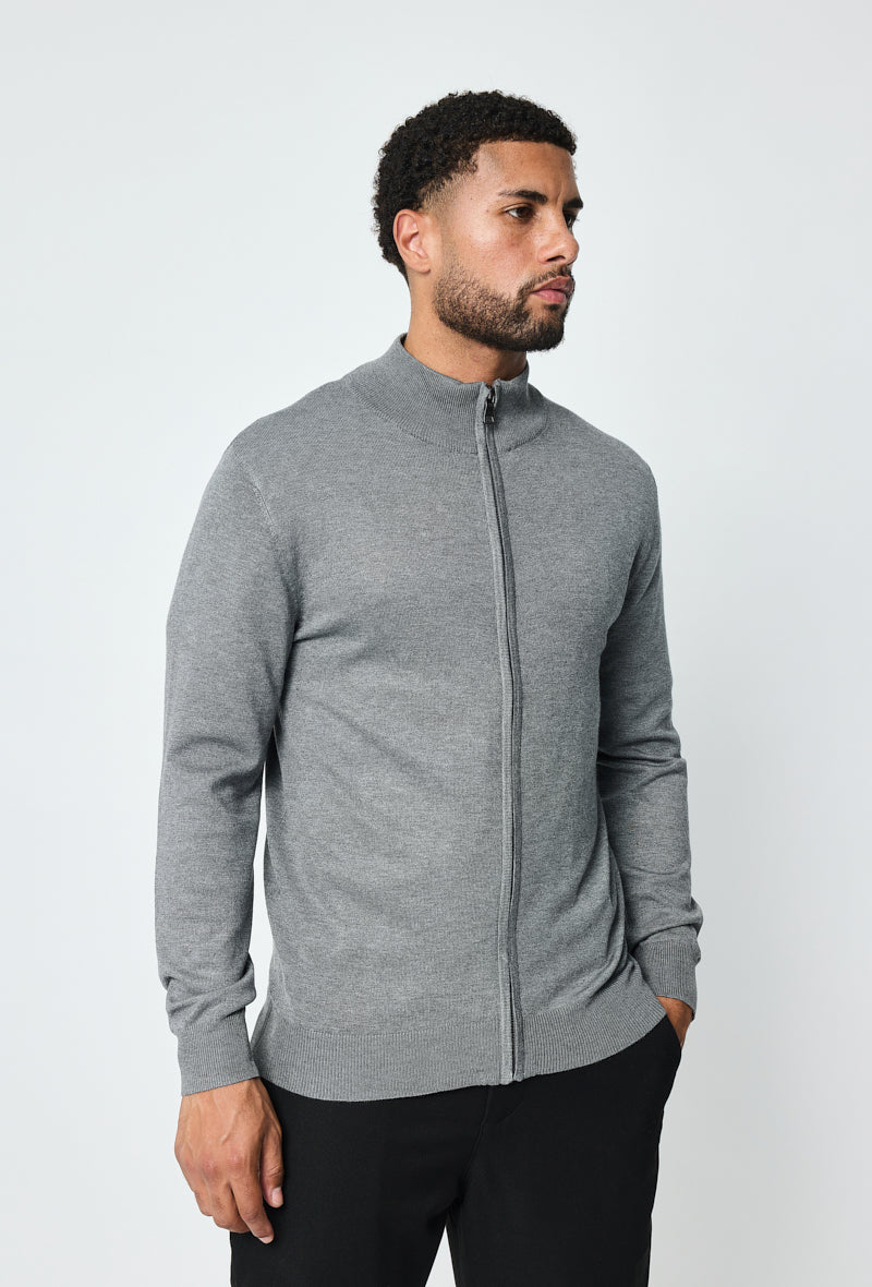 Pull zippé Faro - Gris