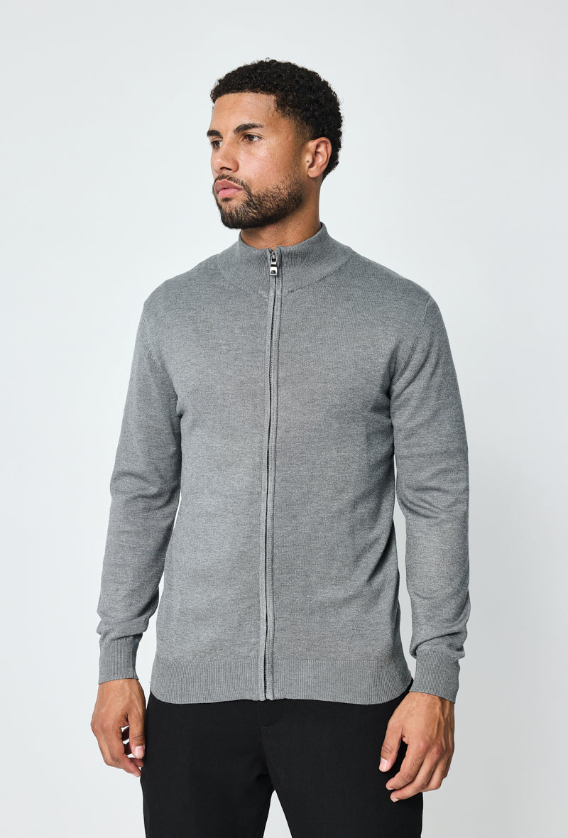 Pull zippé Faro - Gris