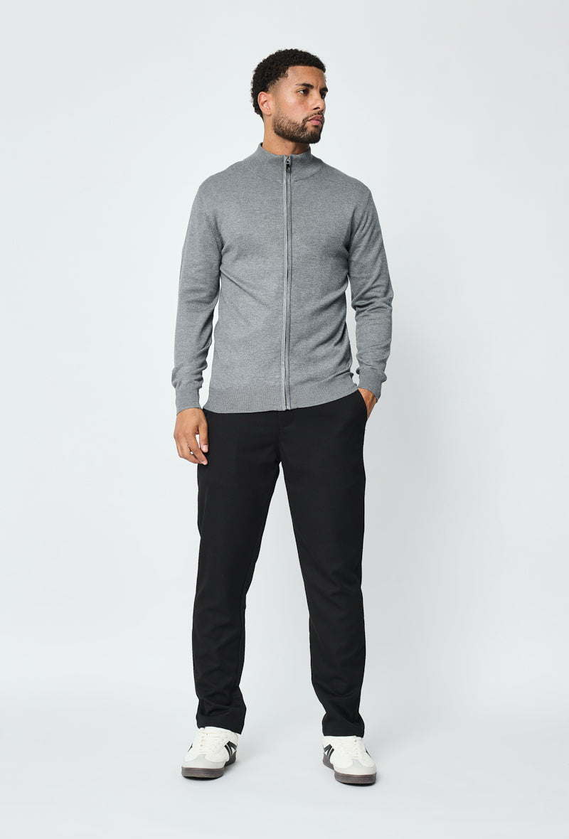 Pull zippé Faro - Gris