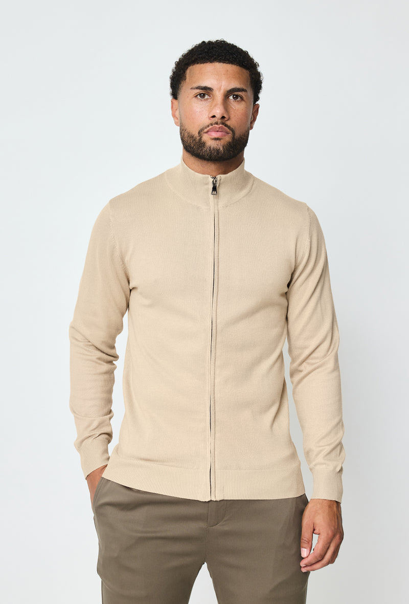 Pull Faro entièrement zippé - Beige
