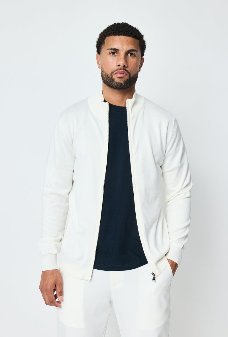 Pull zippé Viva - Blanc
