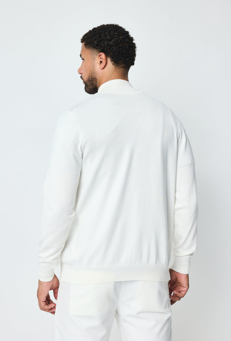 Pull zippé Viva - Blanc