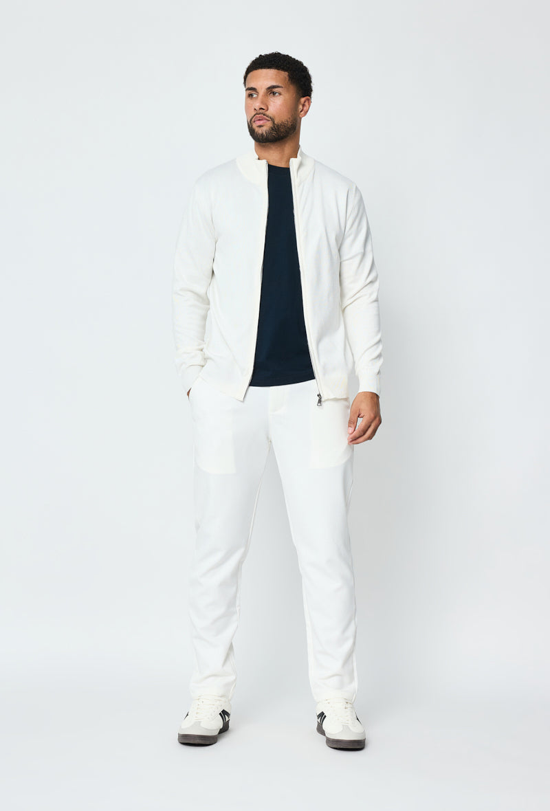 Pull zippé Viva - Blanc