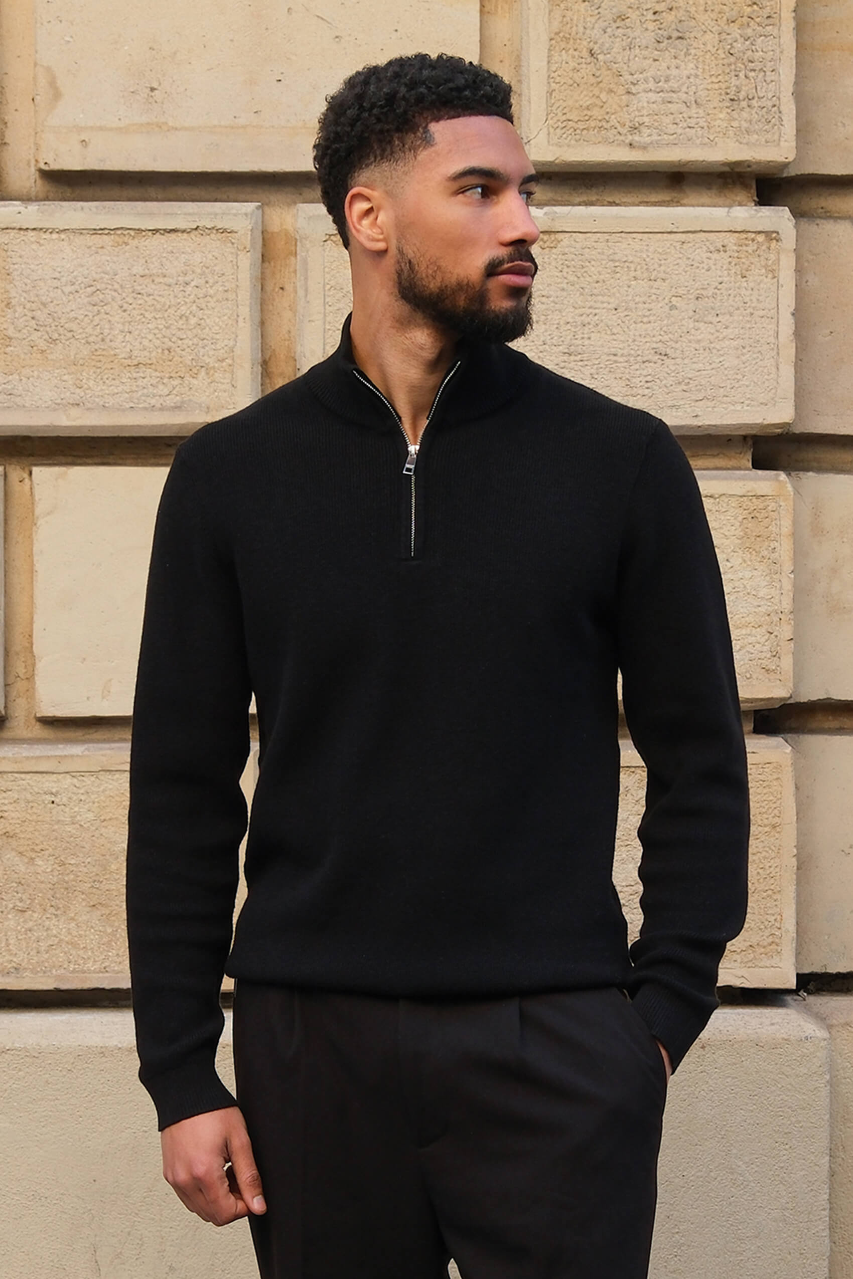 Armada demi-zip - Noir