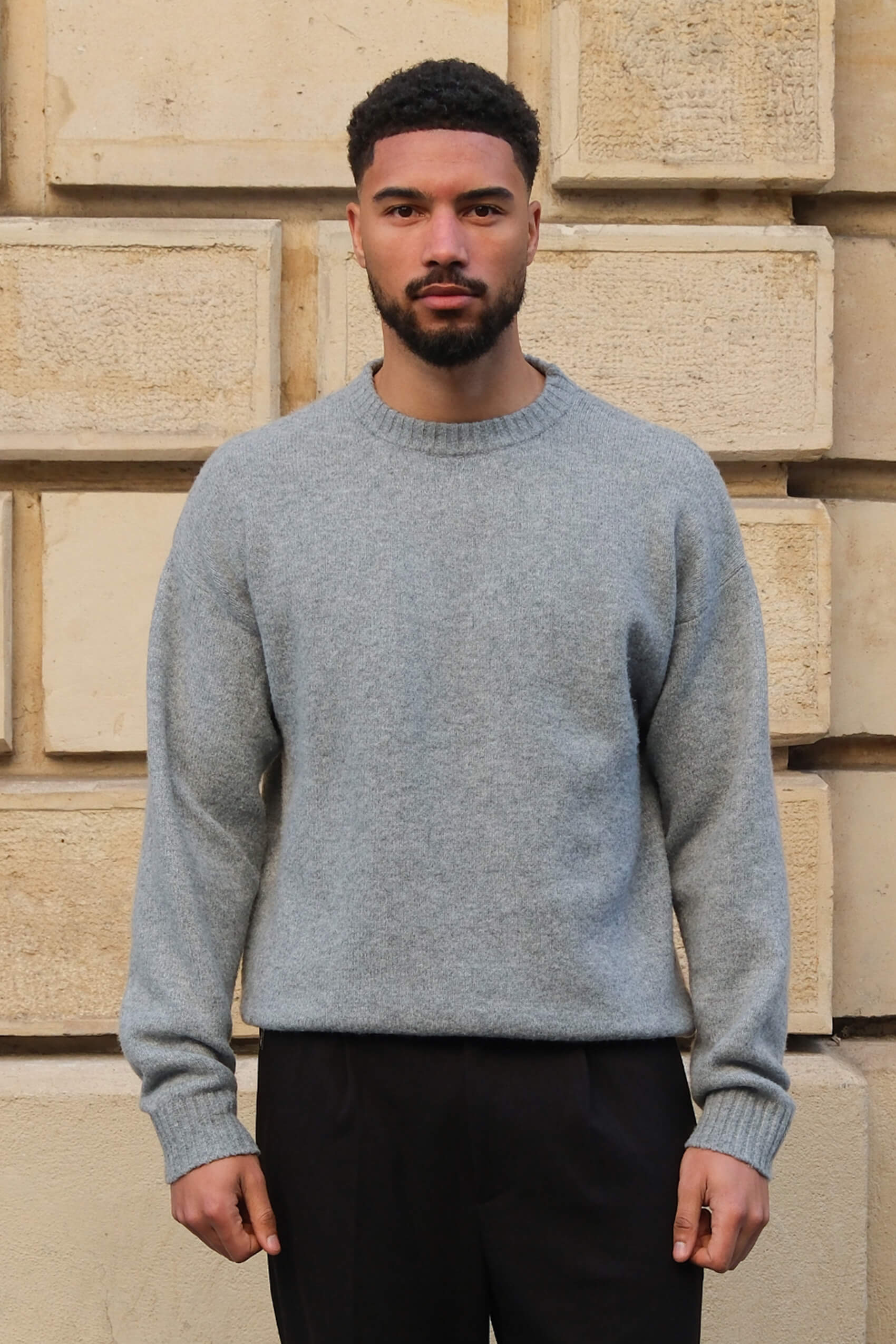 Pull Brixton - Gris mêlé