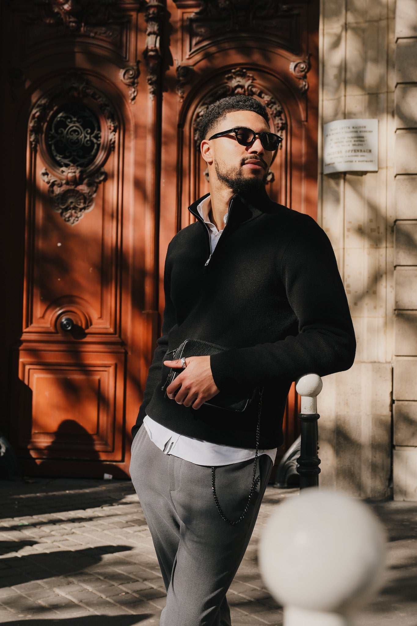 Armada demi-zip - Noir
