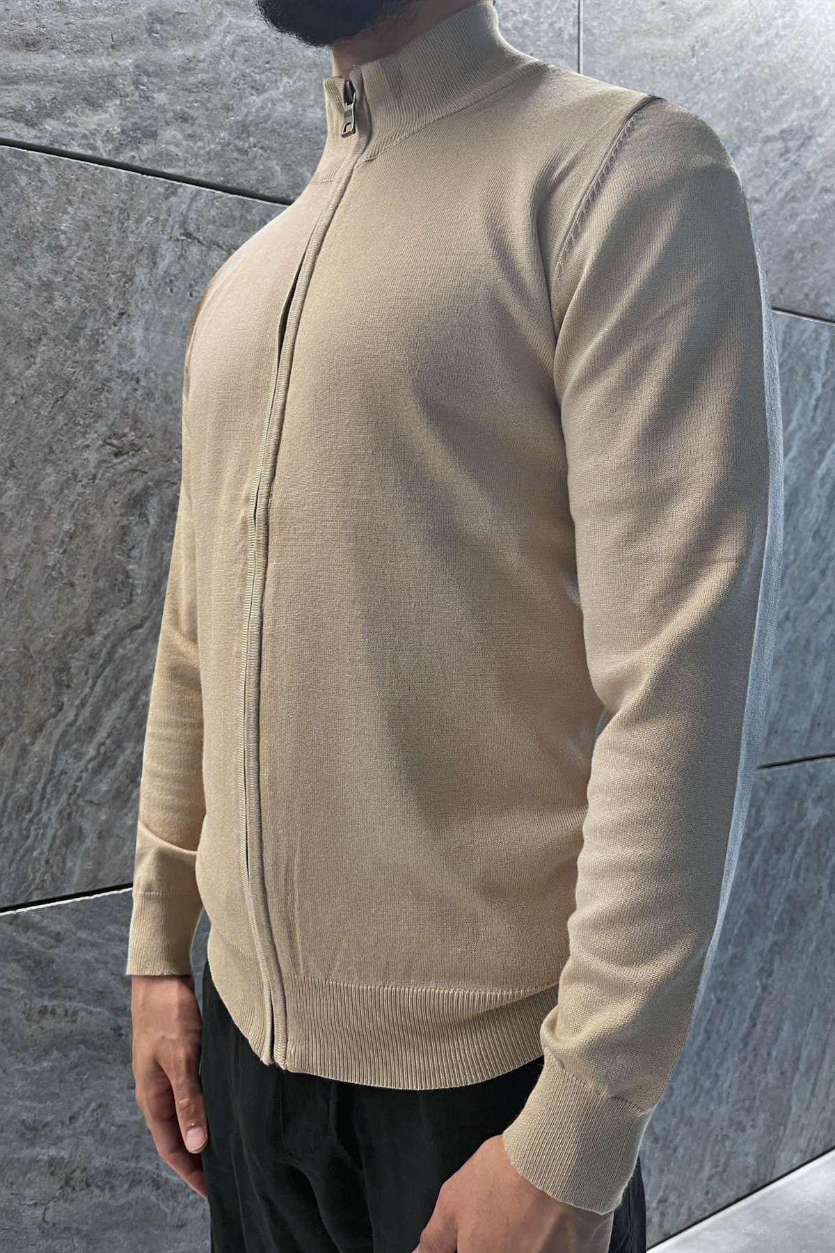Pull Faro entièrement zippé - Beige