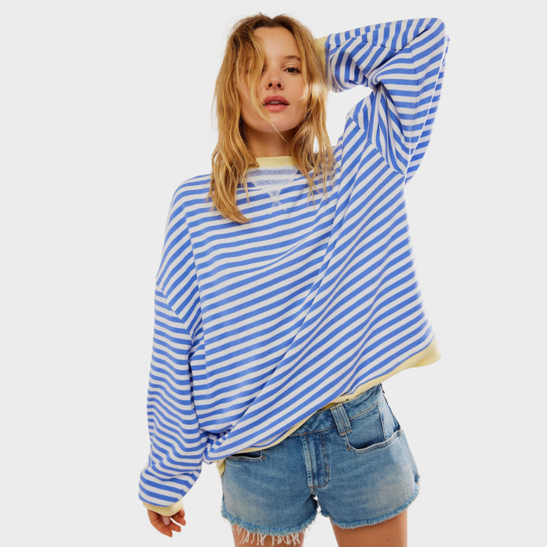Véronique - Le pull rayé confortable