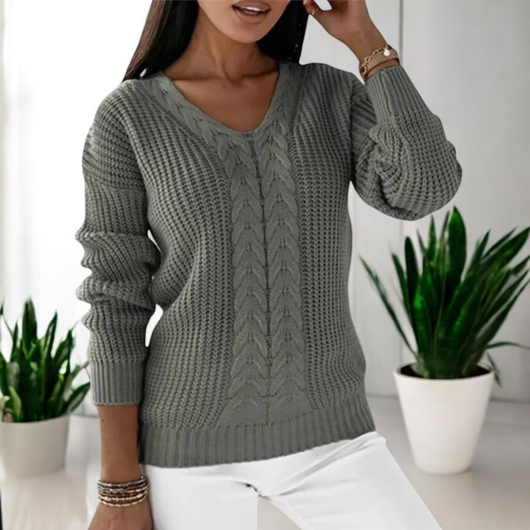 Lilas - Pull tricoté classique