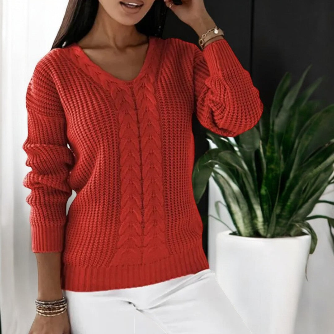 Lilas - Pull tricoté classique
